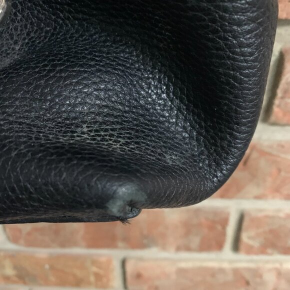 Brighton Pebbled Leather Women's Large Black Shoulder Satchel Bag Purse GUC - Picture 16 of 16